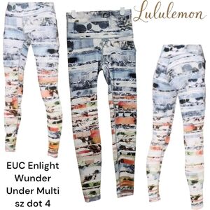 Rare Lululemon Women Enlight Wunder Under Multi High Rise Yoga Legging Tights 4